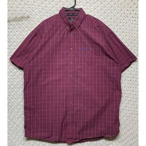 Wrangler George Straight Shirt 2XLT Check Short Sleeve Button Down‎ Collection